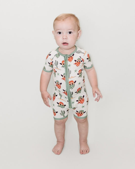 Shorty Romper | Smiley Cowboy