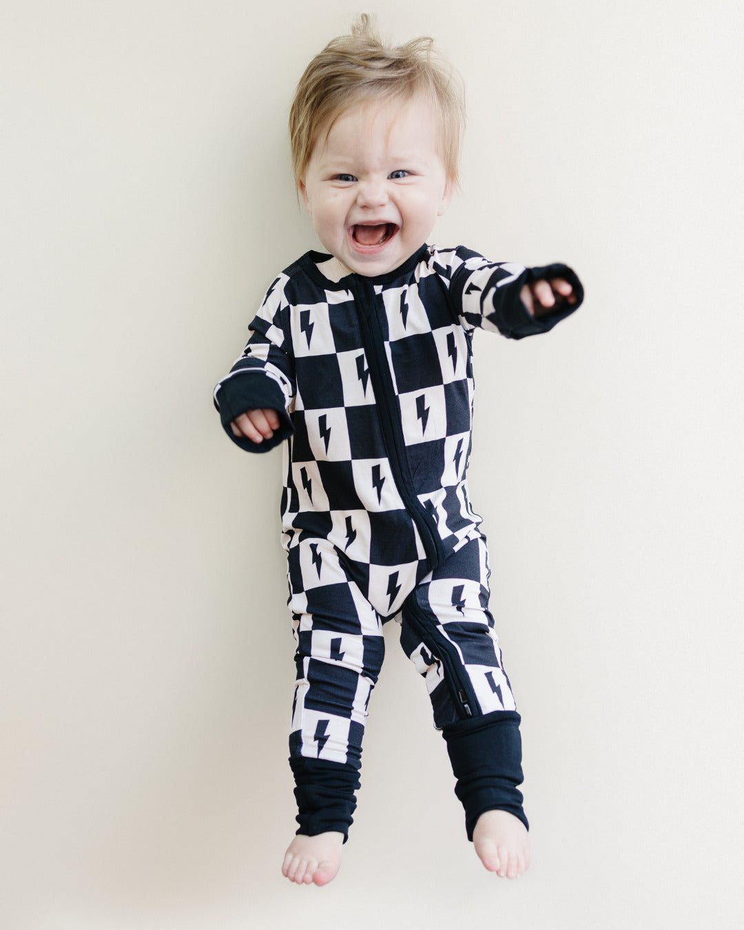 Checks & Bolts Bamboo Zip Romper