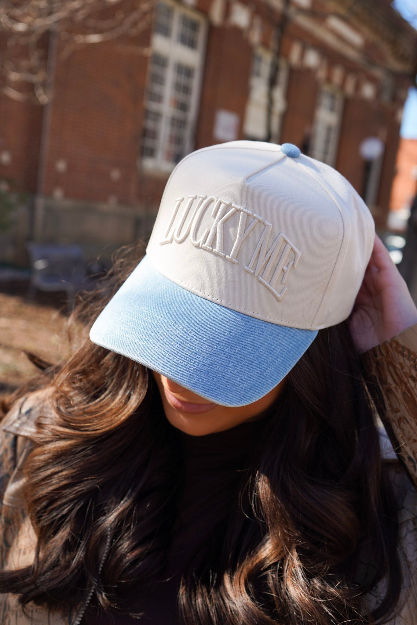 Lucky Me - Denim Vintage Trucker Hat