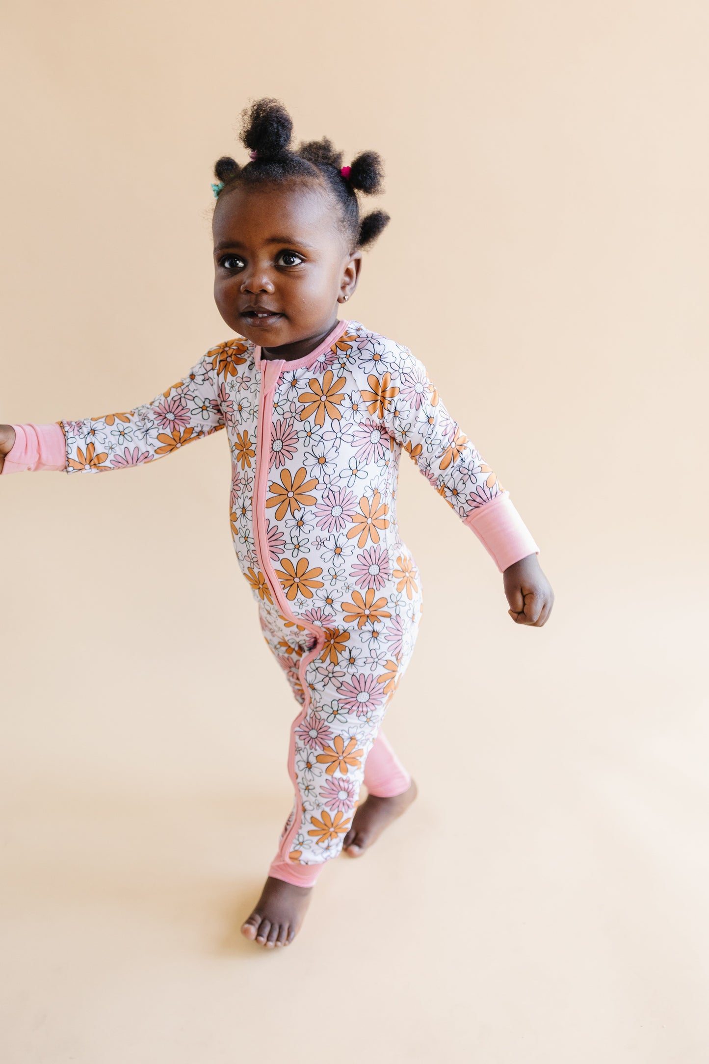 Retro Garden Bamboo Zip Romper