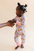 Retro Garden Bamboo Zip Romper