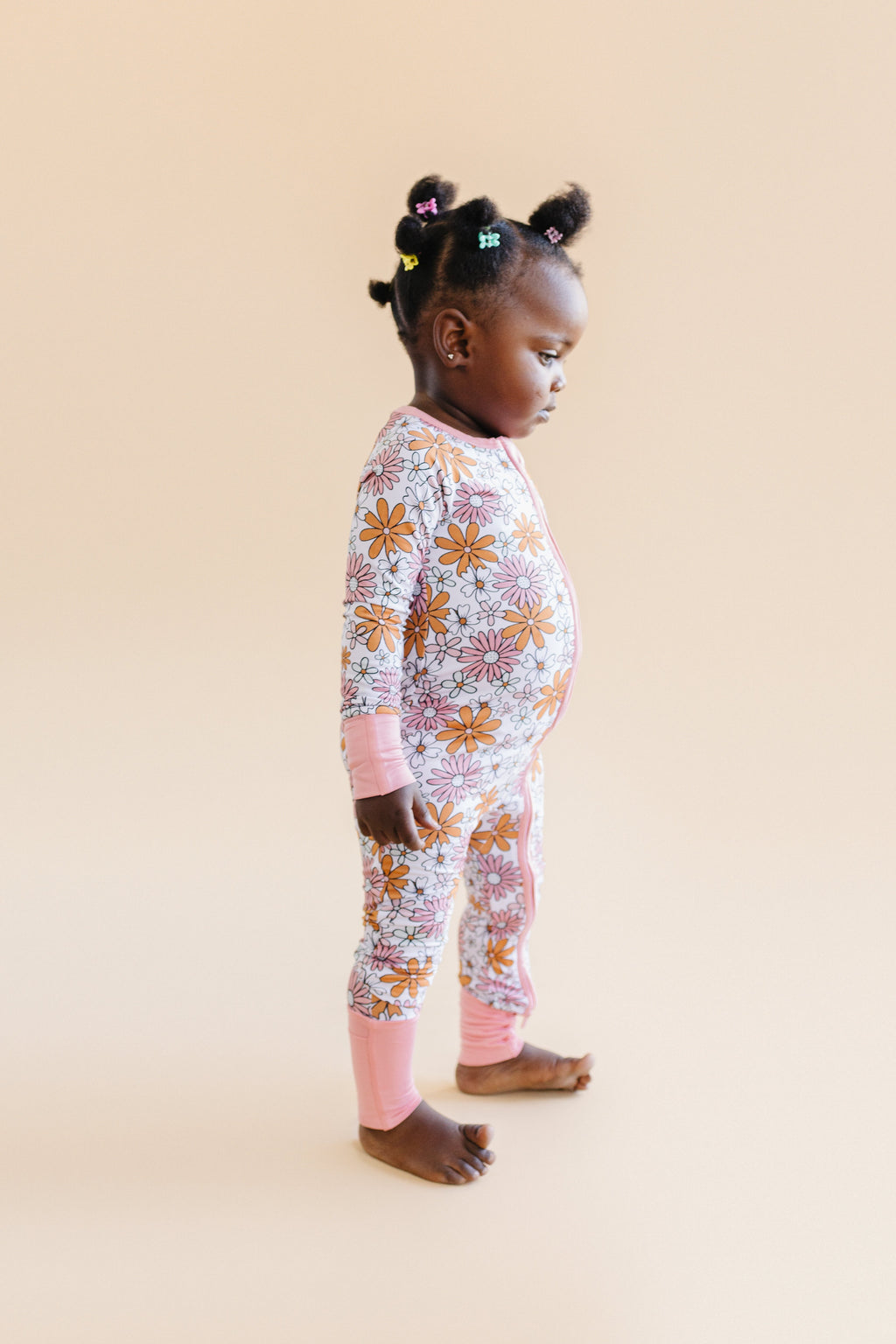 Retro Garden Bamboo Zip Romper