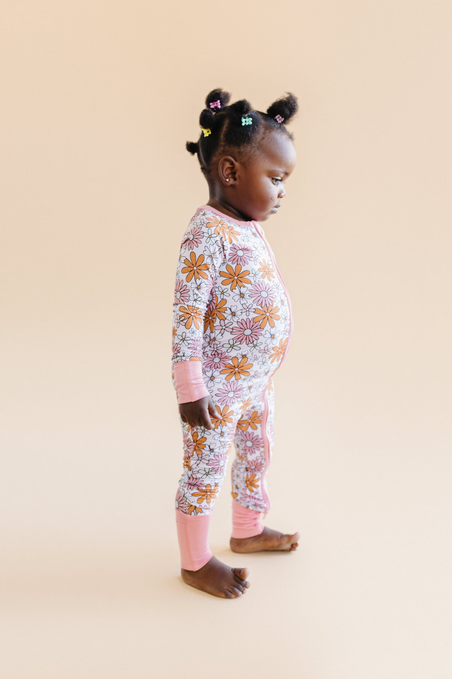 Retro Garden Bamboo Zip Romper
