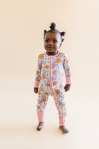 Retro Garden Bamboo Zip Romper