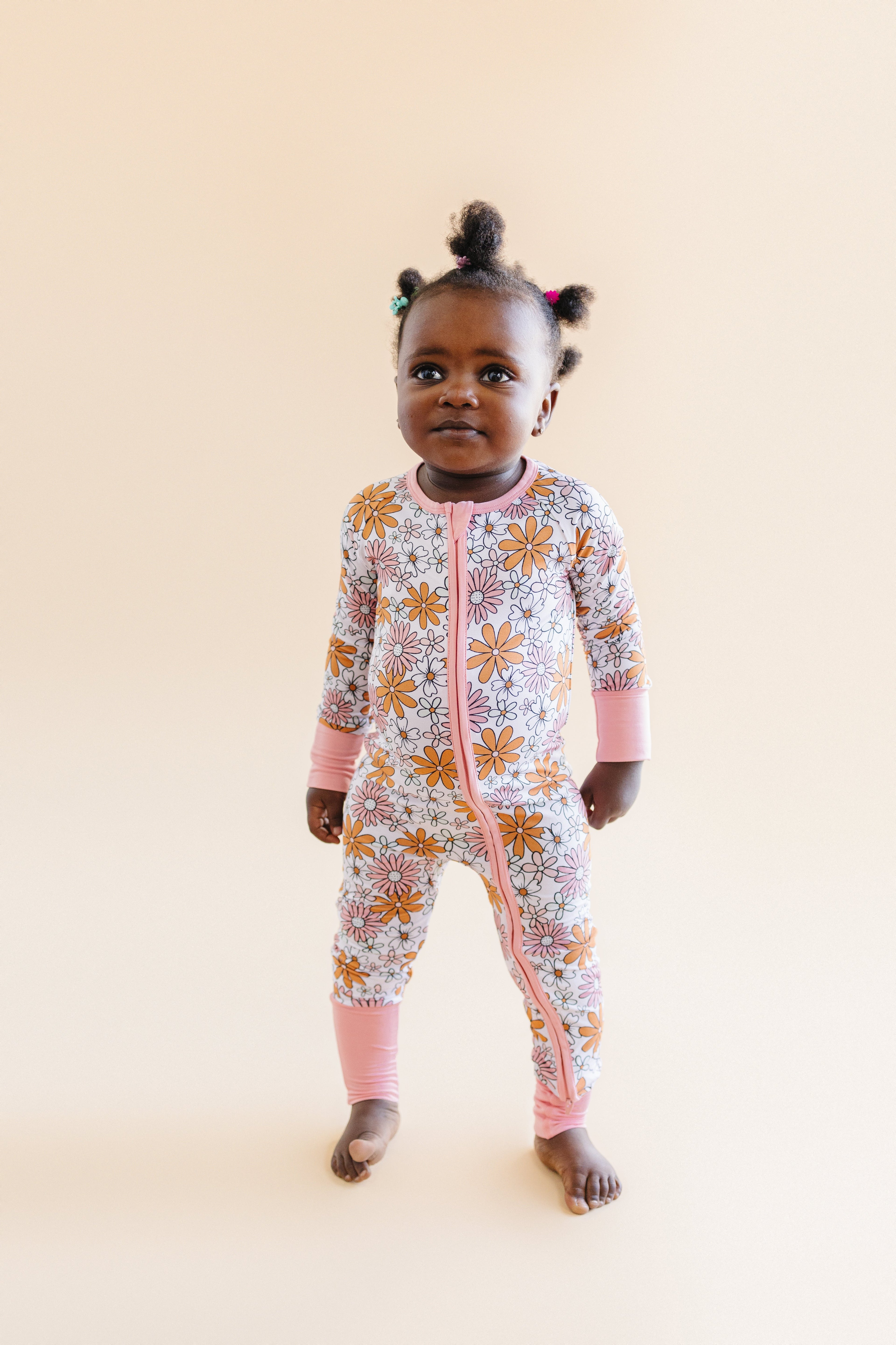 Retro Garden Bamboo Zip Romper