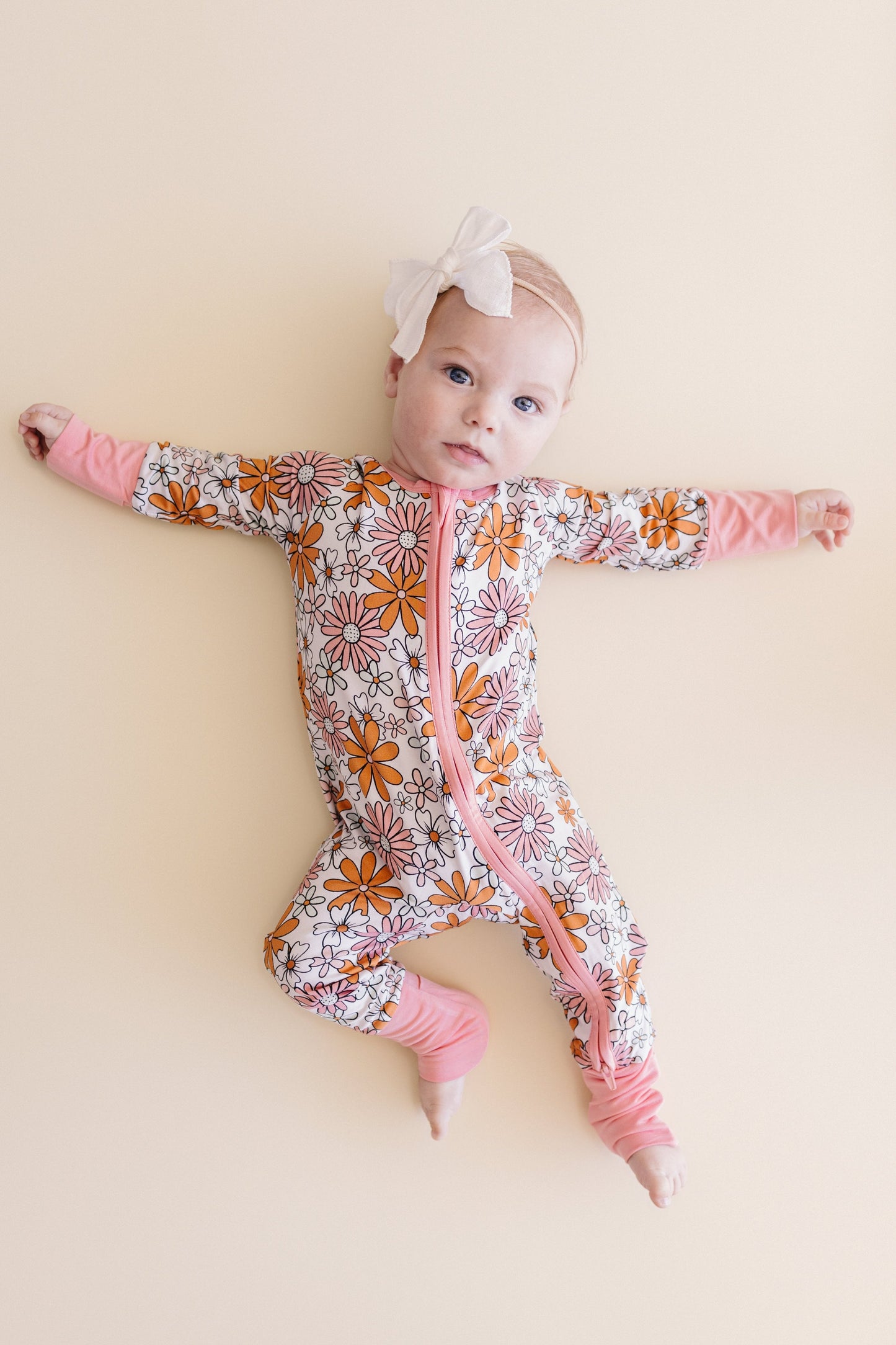 Retro Garden Bamboo Zip Romper