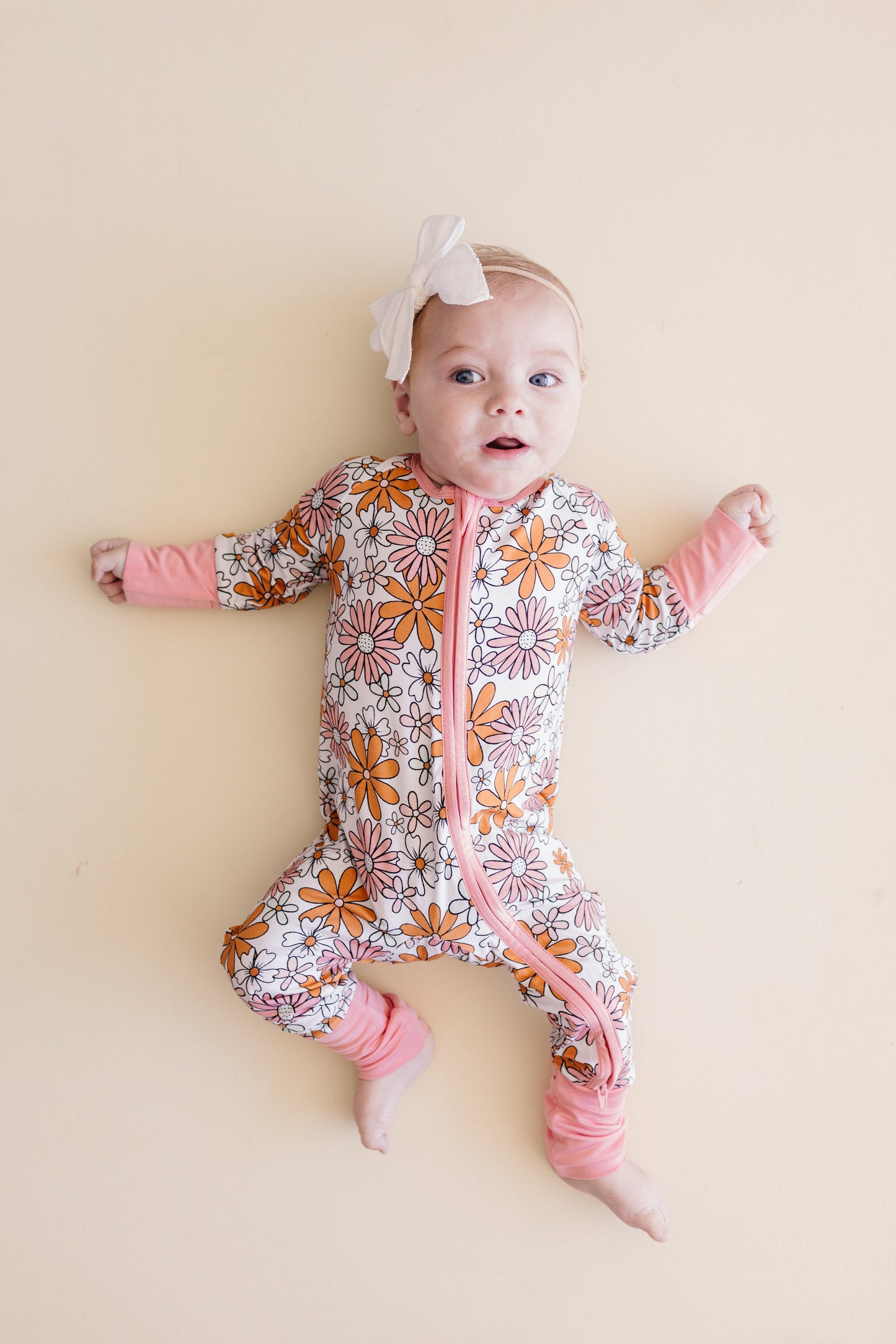 Retro Garden Bamboo Zip Romper