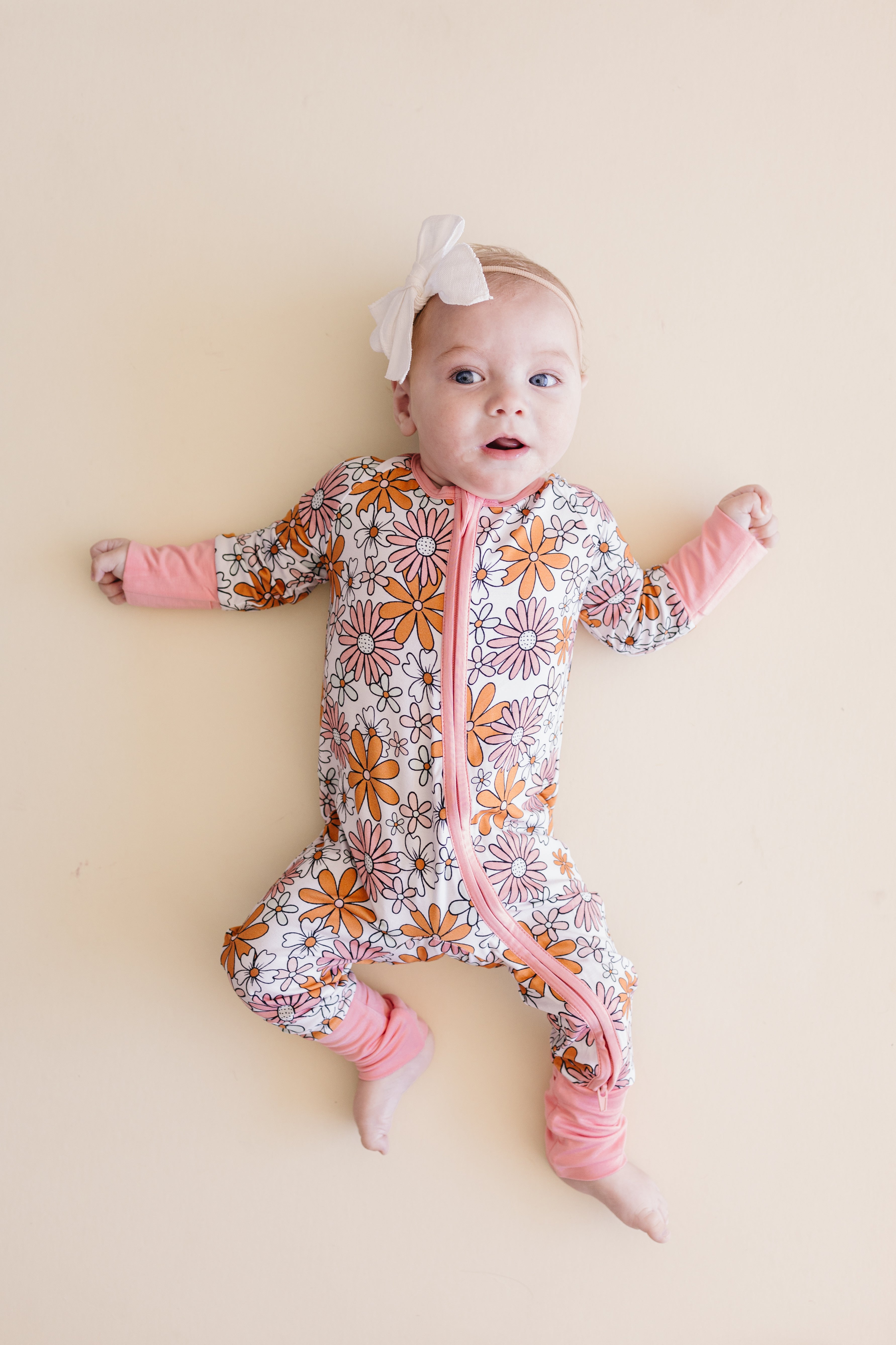 Retro Garden Bamboo Zip Romper