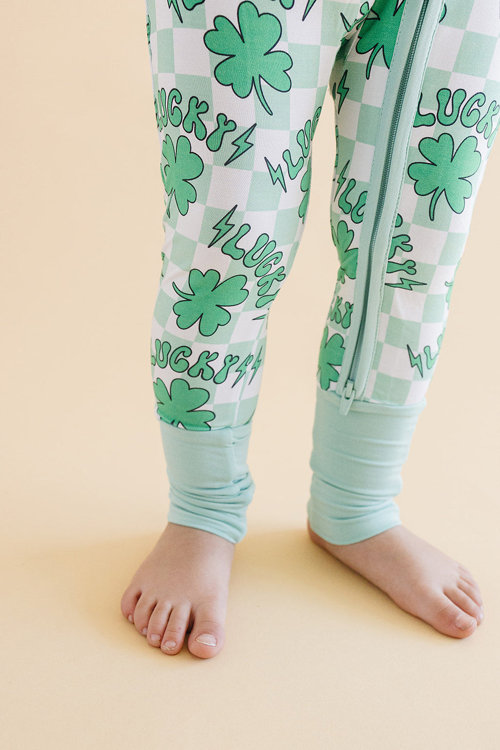 Bamboo Zip Romper | Lucky Shamrock