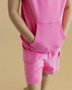 Cargo Shorts Set | Pink