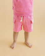 Cargo Shorts Set | Pink