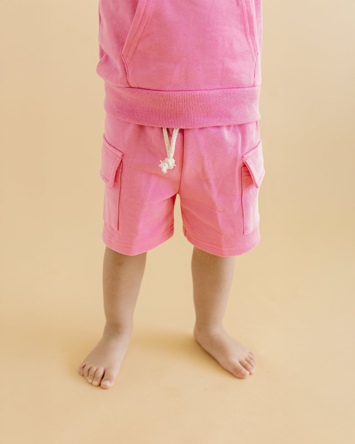 Cargo Shorts Set | Pink