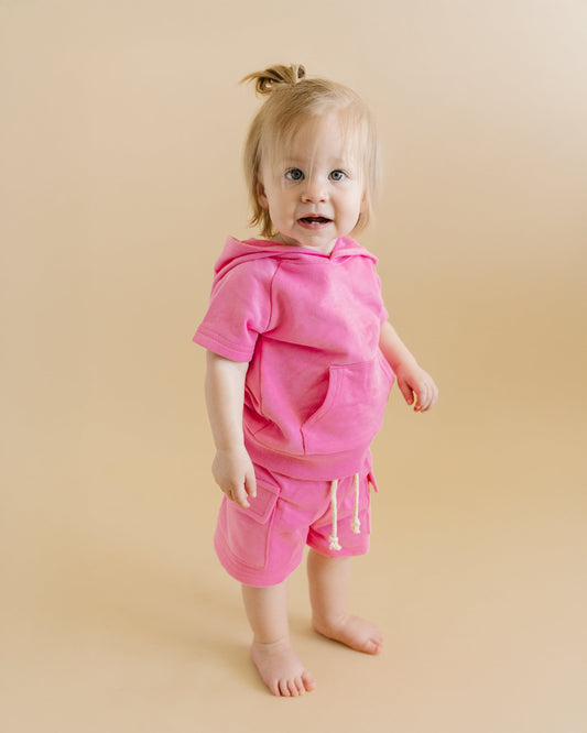 Cargo Shorts Set | Pink