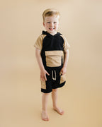 Cargo Shorts Set | Black & Tan