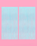 Cloud Nine Curtain - matte blue foil curtain