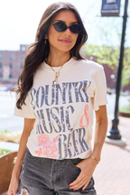 Country Music & Beer Ivory Graphic Tee