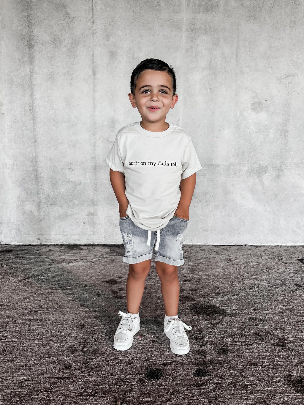 Put It On My Dad's Tab Embroidered T-Shirt