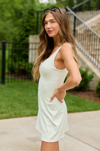 Active Vibe Butter Yellow Gingham Active Dress