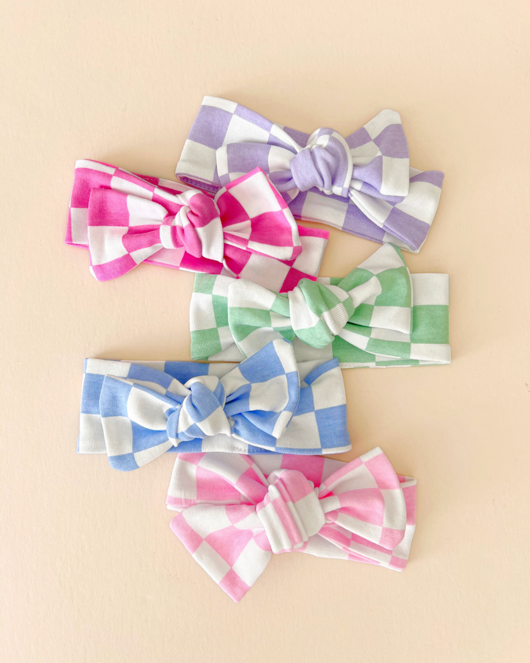 Checkered Headband | Bubble Gum