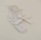 Cream School Bow