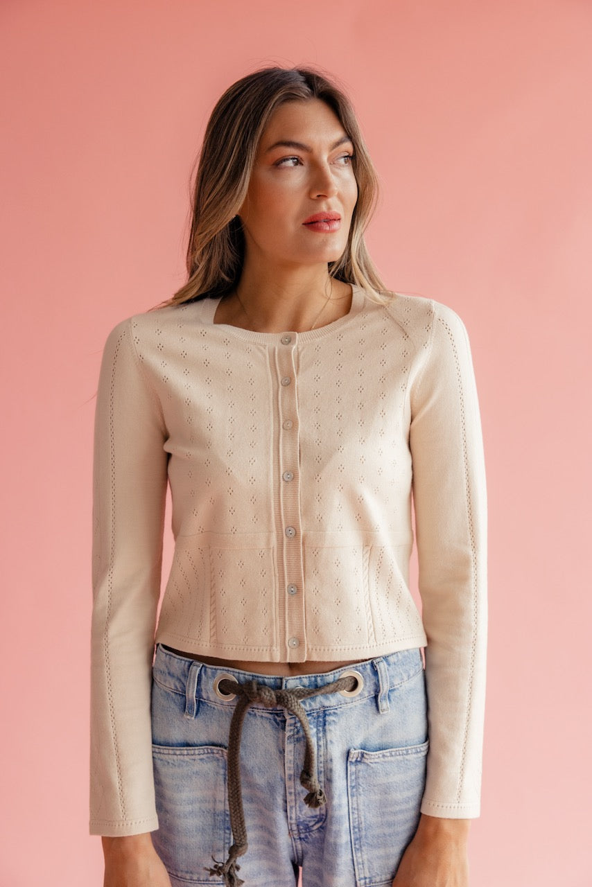 Lenora Pointelle Cardigan