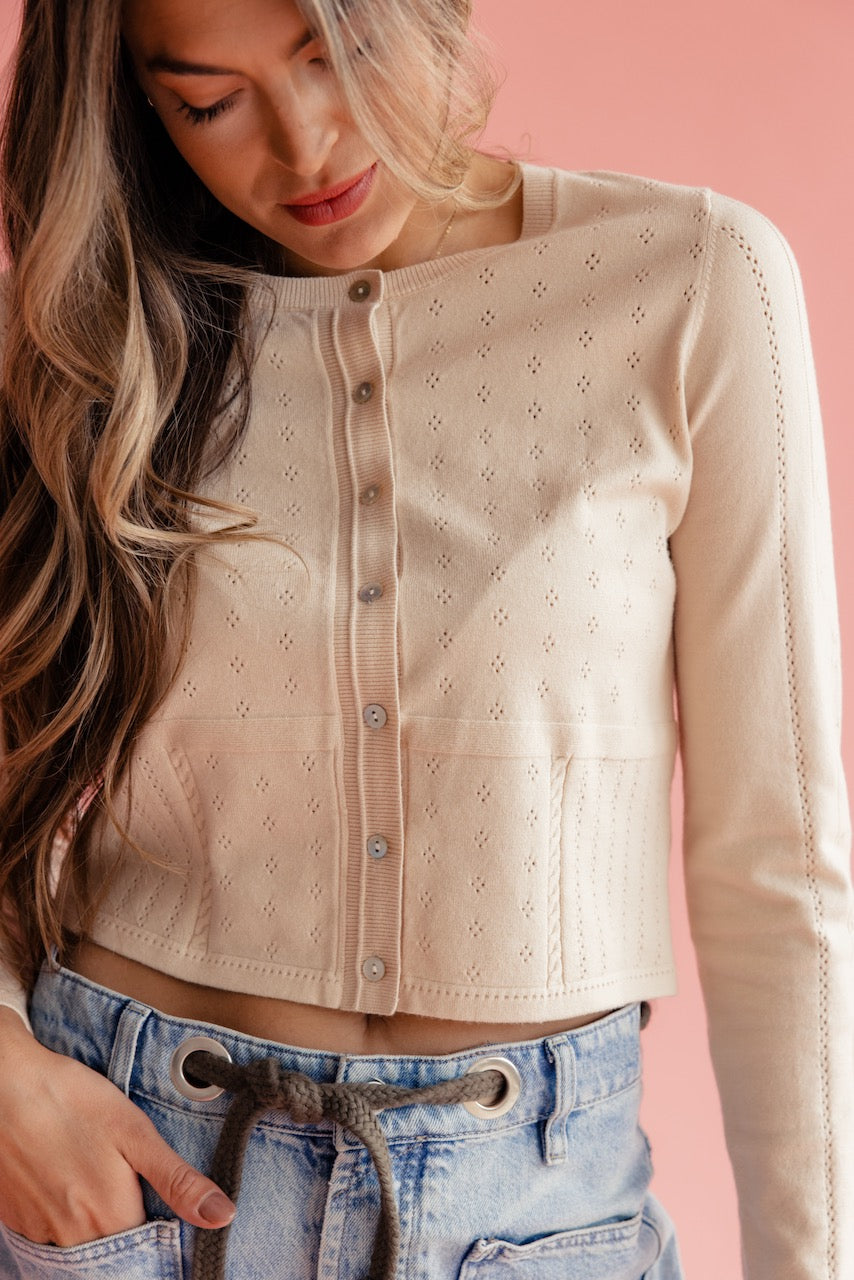 Lenora Pointelle Cardigan