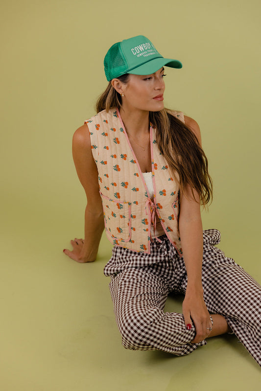 Rosie Floral Quilted Vest