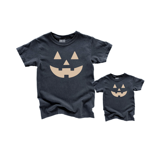 Jack-O-Lantern Adult Neutral Tee (See Matching Kids Tee!)