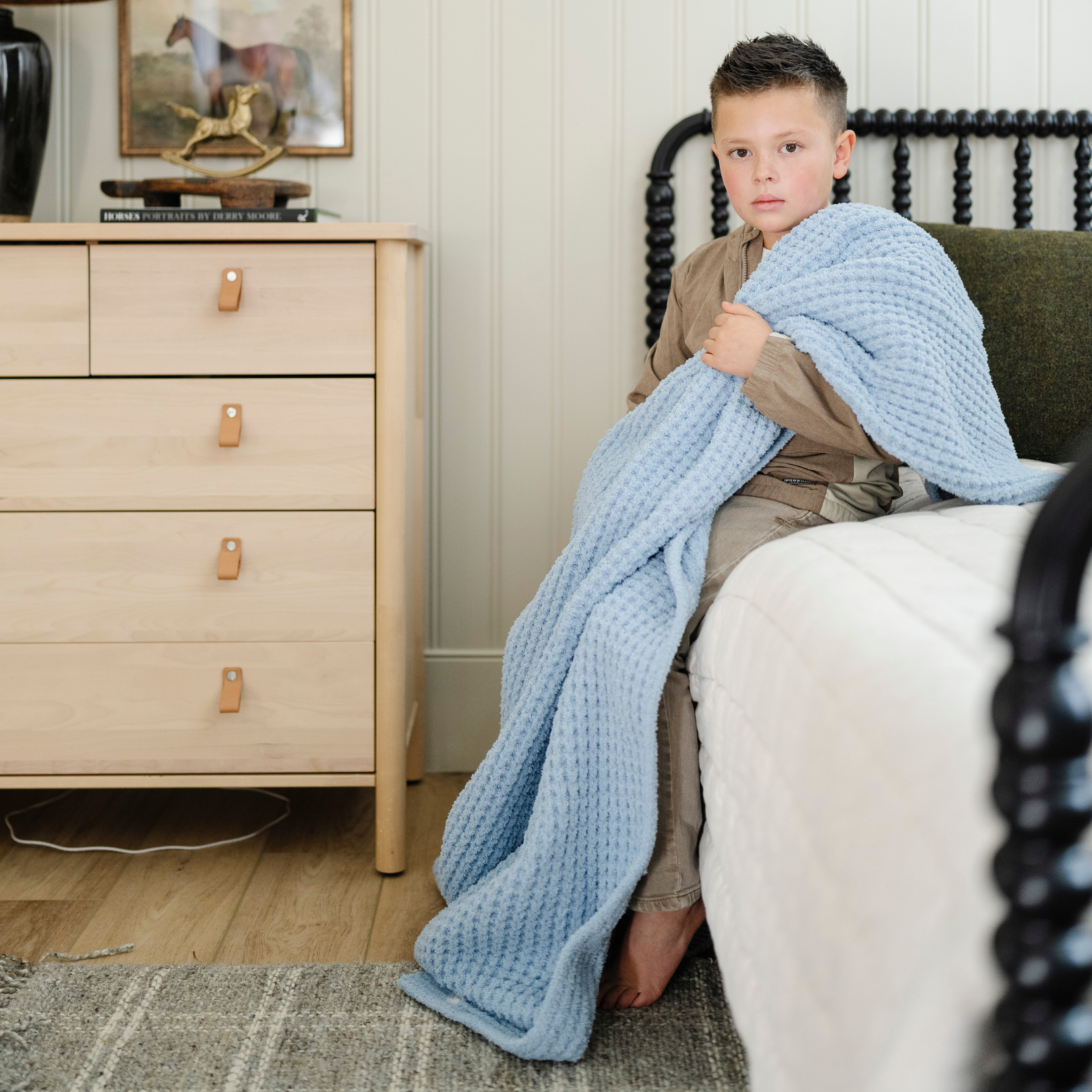 WAFFLE KNIT TODDLER BLANKETS
