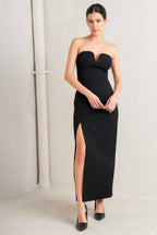 SECRET MOMENT WOVEN MIDI DRESS