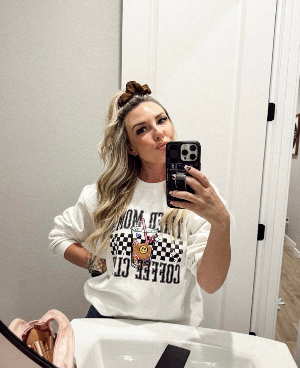 Tired moms coffee club tee or sweatshirt