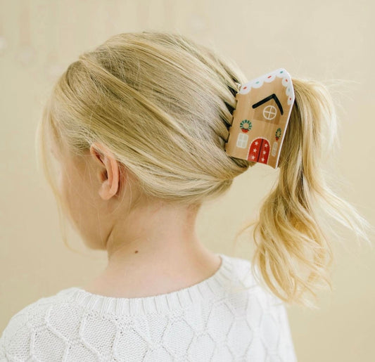 Gingerbread House Claw Clip