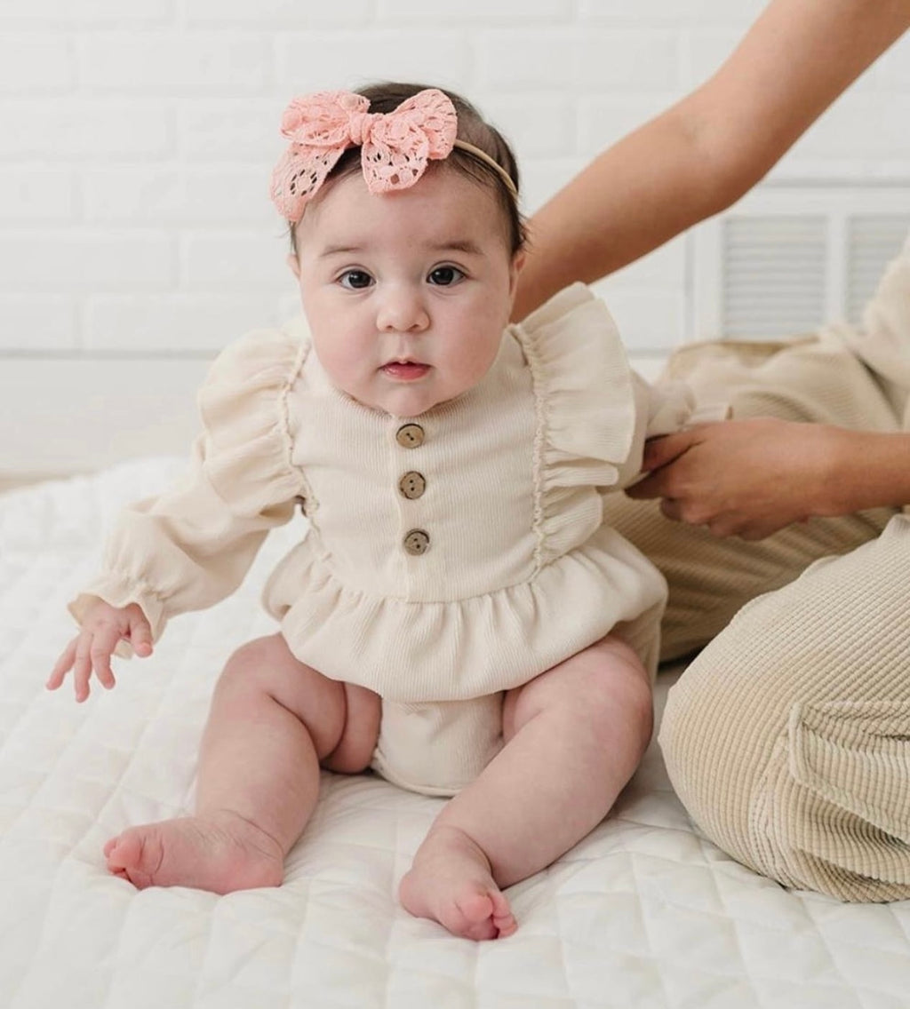 Coral Lace Bow