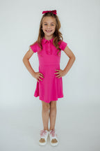 Hot Pink S/S Polo Dress