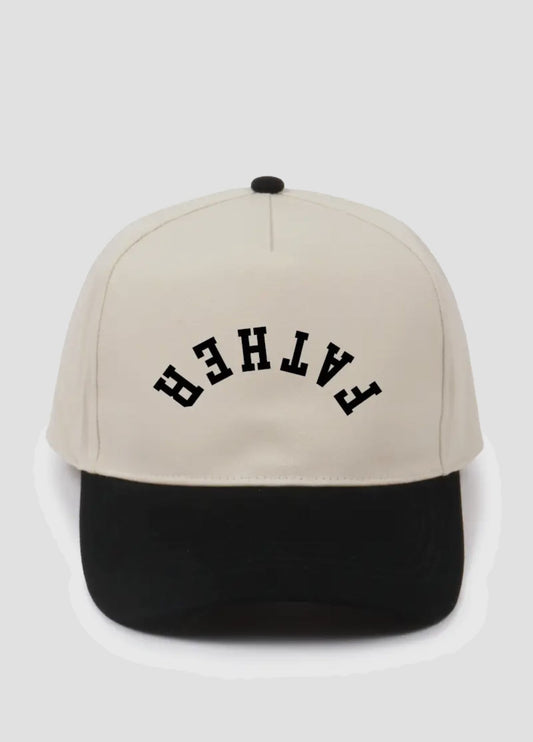 Father Upside Down Lettering Embroidered Cap