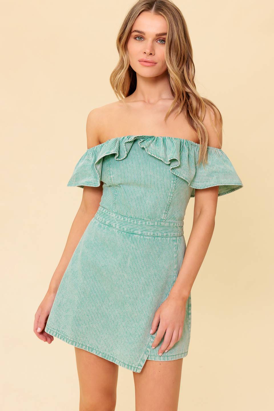YOURS TO KEEP WOVEN ROMPER
