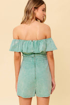 YOURS TO KEEP WOVEN ROMPER