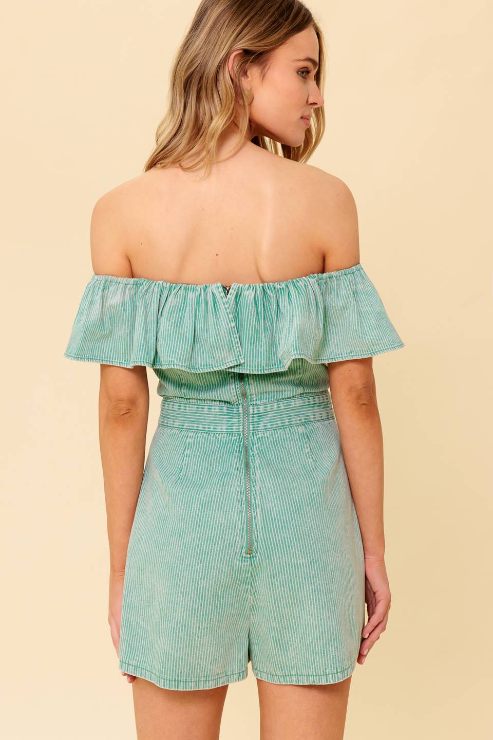 YOURS TO KEEP WOVEN ROMPER