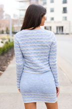 Aubriella Blue Striped Tie Front Cardigan FINAL FINAL SALE