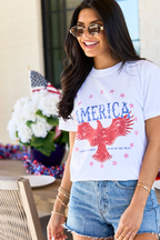 America Eagle White Graphic Tee