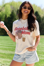 Baseball Mom Ivory Graphic Tee