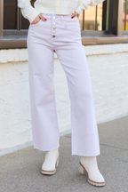 Malia Lilac Purple High Rise Wide Leg Jeans FINAL SALE