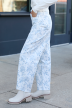 Lennon Floral Barrel Leg Jeans FINAL SALE