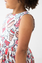 Red, White & BBQ Tank Twirl Dress