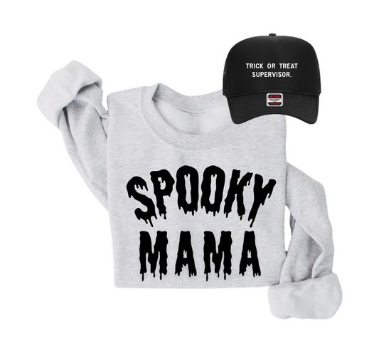 Spooky Mama Puff Print Pullover
