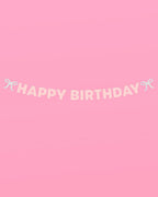 Birthday Bow Banner - foil + glitter banner