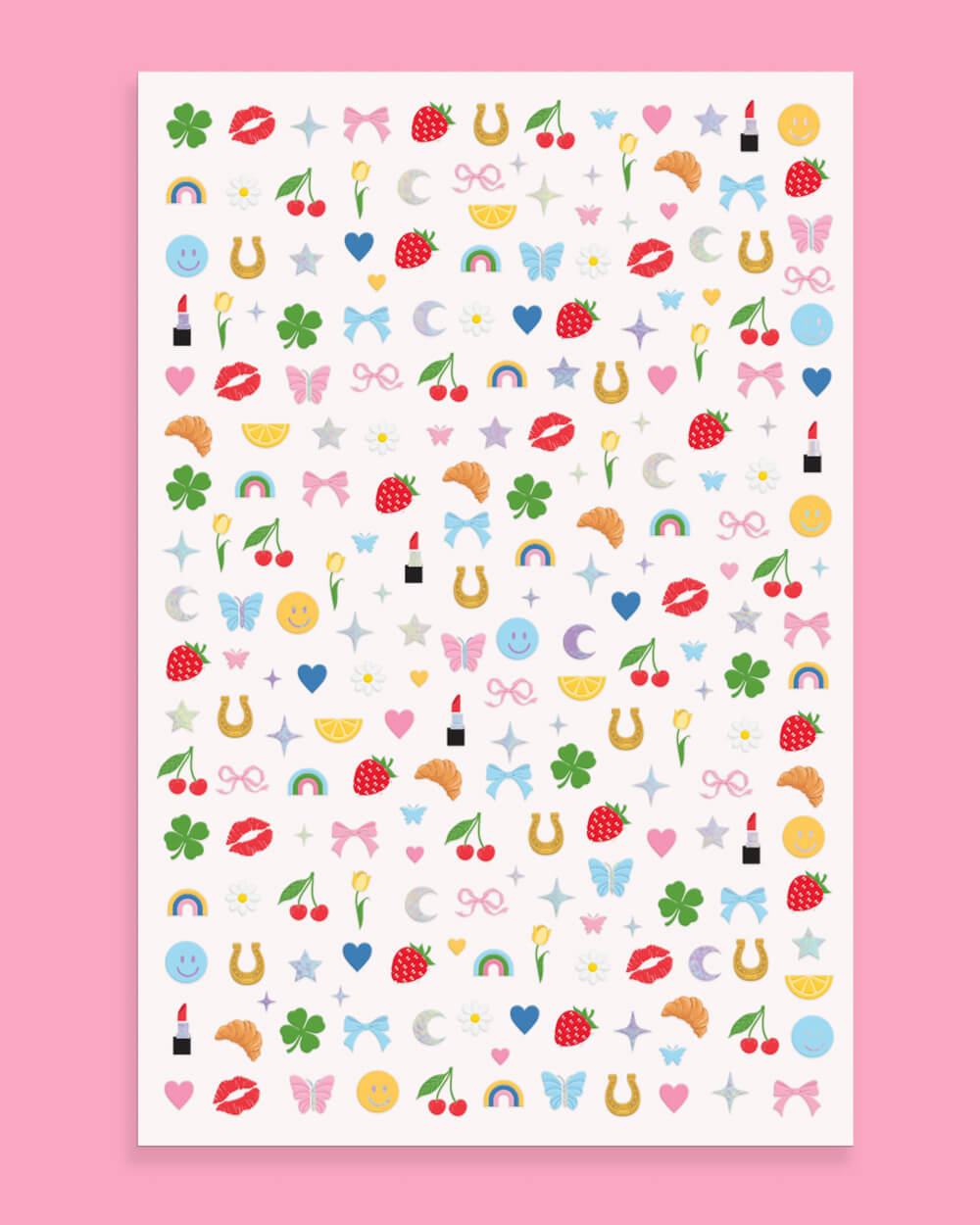 Cute Girl Nail Stickers - 604 adhesive nail stickers
