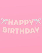 Birthday Bow Banner - foil + glitter banner