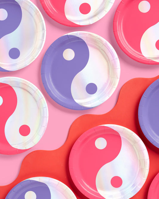 Yin Yang Plates - 24 paper plates