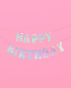 HBD Banner - iridescent foil banner